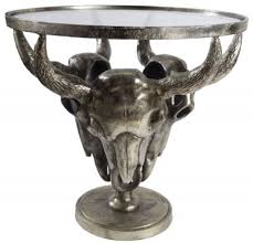 Enjoy free shipping on most stuff, even big stuff. Casa Padrino Designer Coffee Table Antique Bronze O 56 X H 53 Cm Round Living Room Table With 3 Decorative Bull Heads And Glass Top Living Room Furniture