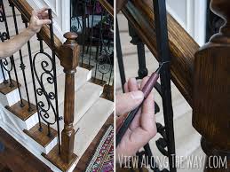 In this photo we could refer to the top rail, the vertical pillars or the complete structure as a banister. How To Install Iron Balusters View Along The Way