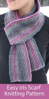 Knit and designed by adele huey mccall. Scarf Knitting Pattern Easy Iris Scarf In 2021 Scarf Knitting Patterns Knitting Patterns Cowl Knitting Pattern
