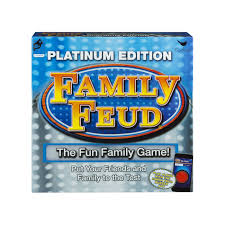 • favorite elements from the tv show, including thousands of survey questions, 'fast money' play, authentic theme music and the familiar. Family Feud Card Game Great Friends Family Party Fun Trivia Box Game
