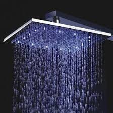 81 48 10 Inch Brass Shower Head With Color Changing Led Light Led Color Changing Lights Led Shower Head Shower Heads
