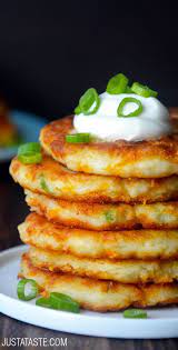 Cheesy Leftover Mashed Potato Pancakes Recipe Recipes Fodmap Recipes Mashed Potato Pancakes Recipe