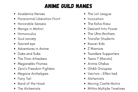 We did not find results for: Anime Guild Names 200 Cool Names For Your Anime Group