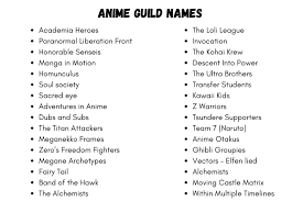 The trivia geek is on ext. Anime Guild Names 200 Cool Names For Your Anime Group