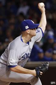 Los Angeles Dodgers Starting Pitcher Alex Wood Throws Against The Chicago Cubs In The First Inning Of Game 4 Of The National Leagu Dodgers Cubs National League