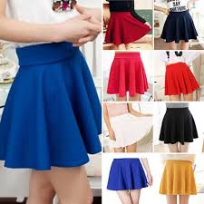 Maybe you would like to learn more about one of these? Femmes Court Taille Haute Jupe Patineuse Danse Evase Casual Solide Swing Mini Eur 7 68 Picclick Fr