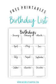 Check out our birthday list selection for the very best in unique or custom, handmade pieces from our calendars & planners shops. Free Printable Keep Track Of All Your Friends And Family Birthdays With This C Happy Birthday Cards Printable Birthday Card Printable Free Birthday Printables