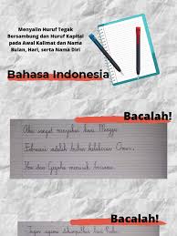 We did not find results for: Menyalin Huruf Tegak Bersambung Dan Huruf Kapital Pada Awal Kalimat Dan Nama Bulan Hari Serta Nama Diri