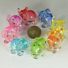 Colorful Of Little Elephants Hand Blown Glass Animal Miniature Glass Animals Glass Blowing Glass Elephants