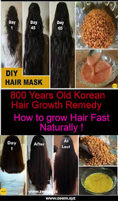 800 Years Old Korean Hair Growth Remedy Diy Recipe To Speed Up Hair Growth Zeem Hair Remedies For Growth Speed Hair Growth Grow Natural Hair Faster