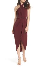 Knotted Tulip Hem Midi Dress