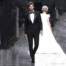 Earlier, man was not very particular about their clothes or how they look on their marriage. Black Groom Tuxedo Satin Shawl Lapel Man Blazer Men Wedding Suits Costume Homme Marriage Party Jacket Pants Slim Fit Terno Masculino From Redays 96 49 Dhgate Com