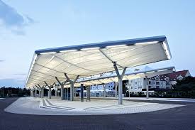 Bus Station Konigsbrunn Pvc Coated Polyester Membrane Roof Page Rootpagetitle Temme Obermeier Experts Bus Stop Design Bus Station Petrol Station
