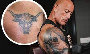 It is a proud tribute to his mother's samoan heritage. Dwayne Johnson Gives Update On His Massive Arm Tattoo Of A Bull That He Has Been Enhancing Daily Mail Online