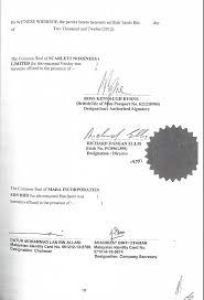 On clicking on the authorised signatory tab, the current authorised signatory will be displayed on the screen. In The Witness Whereof In Malay