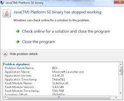 Close and restart the launcher. Minecraft Troubleshooting Java Tm Platform Se Binary Has Microsoft Community