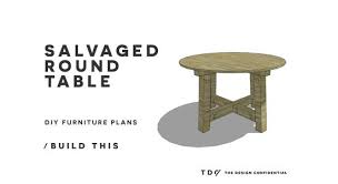 We have a detailed set of plans here! Diy Furniture Plans How To Build A Salvaged Round Table The Design Confidential
