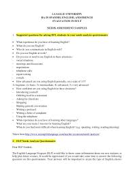 Needs Assessment Samples
