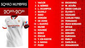 Uefa.com is the official site of uefa, the union of european football associations, and the governing body of football in europe. 2020 21 Shirt Numbers Sevilla Fc