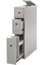 Medicine cabinets are another option and are ideal for small personal items like toothbrushes, makeup and hair products. Home Decorators Collection Hamilton Polar White Cabinet 9200710400 The Home Depot Small Bathroom Storage Bathroom Furniture Storage Narrow Storage Cabinet