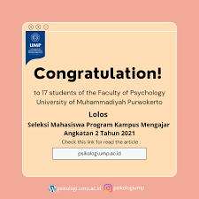 Please choose one of the admission below : Pengumuman Fakultas Psikologi Universitas Muhammadiyah Purwokerto