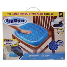 As Seen On Tv Egg Sitter Seat Cushion Blue Gel Cushion Back Support Pillow Washable Cover