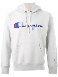 Champion Logo Hoodie Voo Store Farfetch Com Grey Champion Hoodie Hoodies Champion Hoodie Women