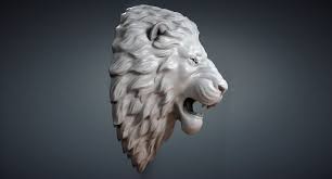 Lion Head 3d Model Lion Lion Head Nature Paintings Acrylic