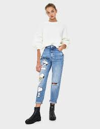Snoopy Mom Fit Jeans