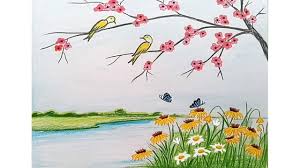 How To Draw Scenery Of Spring Season Step By Step Drawings Spring Drawing Spring Scenery These articles are being added to all the time so please visit from time to time to see what's new. how to draw scenery of spring season