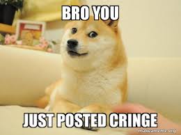Check spelling or type a new query. Bro You Just Posted Cringe Doge Make A Meme