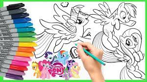 Belajar menggambar kuda poni dan mewarnai gambar little pony. Kuda Poni Mewarnai My Little Pony Coloring Rainbow Dash Fluttershy Twilight Sparkle Youtube
