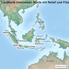 Tauchen in indonesien blue bay divers sahaung tauchresort in sulawesi. Landkarte Indonesien Karte Mit Relief Und Flussen Von Landerkarte Landkarte Fur Indonesien