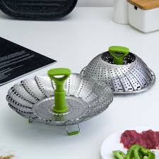 This steamer basket is made of high quality 18/10 stainless steel thus very durable, stable, rust free and strong. Ainzuo Stainless Steel Vegetable Steamer Folding Steaming Basket For Food Dish Vegetable Kitchenware Cooking Tool Steamer Basket Steamers Aliexpress