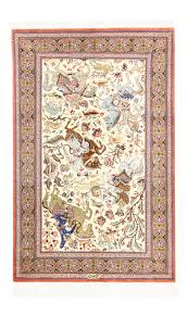 Ein seidenteppich für ihr privates reich. Ghom Seide Teppich 121 X 77 Cm Beige Morgenland Teppiche