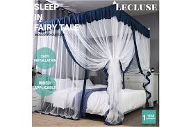 4.2 out of 5 stars. Dick Smith Lecluse Romantic Mosquito Curtain 4 Corner Bed Canopy King Queen Size Netting Home Garden Children S Home Furniture Bedding Canopies Netting