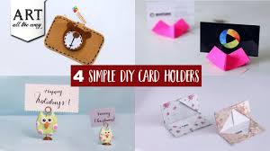 Place the paper pretty side down. 4 Simple Diy Card Holders Business Card Holder Card Holder Compilation Youtube