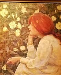 Entdecke looks von art für jeden anlass. Oil Painting Redhead Woman Holding Flower Whatisthispainting