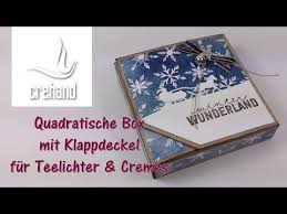 Wellnessbox Quadratische Verpackung Mit Klappdeckel Mit Stampin Up Youtube Verpackung Sussigkeiten Halter Verpackung Weihnachten
