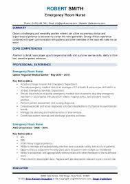 Your health plan must cover emergency care. Emergency Room Nurse Resume Samples Qwikresume