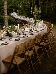 The Family Style Dinner Table In The Woods That You Have To See To Believe Green Wedding Shoes Forest Wedding Venue Long Table Wedding Family Style Weddings