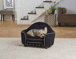 Enchanted Home Pet Ultra Plush Headboard Bed In Black With Silver Trim More Details Can Be Found By Clicking On Plush Headboards Dog Sofa Bed Pet Sofa Bed