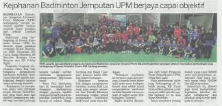 Hari kelepasan am negeri perak. Kejohanan Badminton Jemputan Upm Berjaya Capai Objektif Universiti Putra Malaysia
