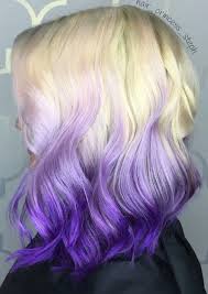Blonde Ombre Purple Dyed Hair Color Hair Dye Tips Hair Tips Dyed Purple Blonde Dye