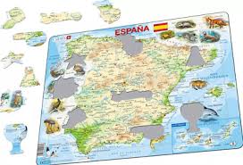 Mapa de provincias de españa. Karte Von Spanien Espana Mit Tiere Rahmen Platte Puzzlespiel 29cm X 37cm Ebay