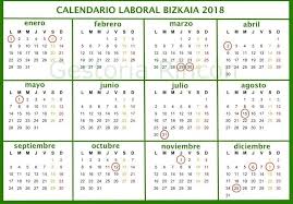 Todos los calendarios laborales de españa de 2021 por provincias que puedes descargar en pdf. Calendario Laboral Bizkaia 2018 Gestoria Rincon