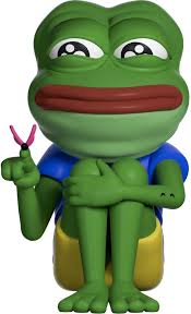 Pepe the frog is a cartoon character that has become a popular internet meme (often referred to as the sad frog meme by people unfamiliar with the name of the character). Youtooz Pepe 2ft Vinyl Figure Pepe Green