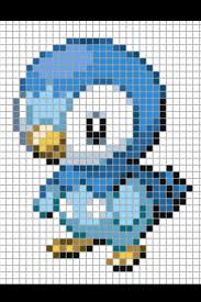 Piplup Pixel Art Pixel Art Pokemon Pixel Art Pattern Pixel Art Grid
