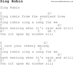 If you, students, or parents play a musical instrument, play the music as students sing the lyrics to the songs. Childrens Songs And Nursery Rhymes Lyrics With Chords For Guitar Banjo Etc For Song Sing Robin Childrens Songs Rhymes Songs Songs