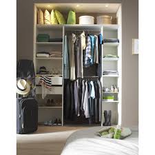 Kit Dressing Double Colonne Avec Penderie Et Tiroirs Modul Pack 197x249x40 2 Cm Leroy Merli Dressing Pas Cher Amenagement Placard Chambre Dressing Modulable